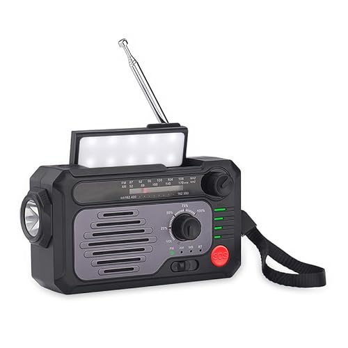 Tragbares Radio AM FM WB Bluetooth V5.0 Outdoor Notfall Aufladen Beleuchtung Radio Shake um Strom automatisch zu erzeugen Handy Powerbank LED Beleuchtung SOS Radio Broadcast von SXMA