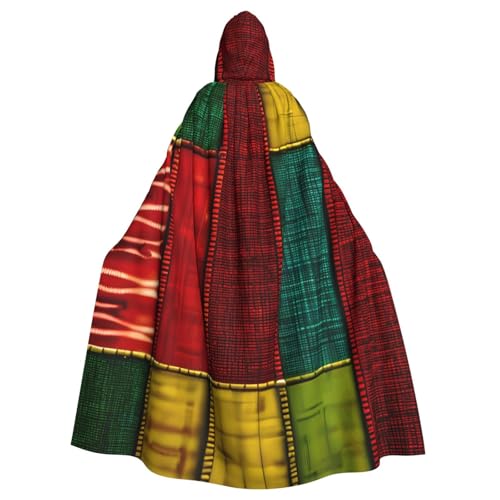 SXOOGE Afrikanischer Stil Patchwork 1 Halloween Umhang Unisex Robe Kapuzenumhang Cosplay Kostüm Umhang für Halloween Kapuzenuniform SXOOGE Afrikanischer Stil Patchwork 1 Halloween Umhang Unisex Robe Kapuzenumhang Cosplay Kostüm Umhang für Halloween Kapuzenuniform von SXOOGE