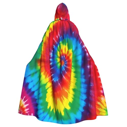 SXOOGE Batikfärbung Regenbogen Unisex Cosplay Kostüm Halloween Kapuzenumhang Umhang für Party Verkleiden volle Länge Uniform Robe SXOOGE Batikfärbung Regenbogen Unisex Cosplay Kostüm Halloween Kapuzenumhang Umhang für Party Verkleiden volle Länge Uniform Robe von SXOOGE