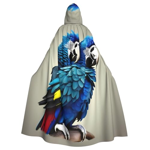 SXOOGE Blauer Papageien-Umhang für Halloween, Unisex, Kapuzenumhang, Cosplay-Kostüm, Umhang für Halloween, Kapuzenuniform SXOOGE Blauer Papageien-Umhang für Halloween, Unisex, Kapuzenumhang, Cosplay-Kostüm, Umhang für Halloween, Kapuzenuniform von SXOOGE