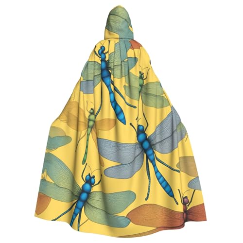 SXOOGE Buntes Libellen-Halloween-Umhang, Unisex, Kapuzenumhang, Cosplay-Kostüm, Umhang für Halloween, Kapuzenuniform SXOOGE Buntes Libellen-Halloween-Umhang, Unisex, Kapuzenumhang, Cosplay-Kostüm, Umhang für Halloween, Kapuzenuniform von SXOOGE