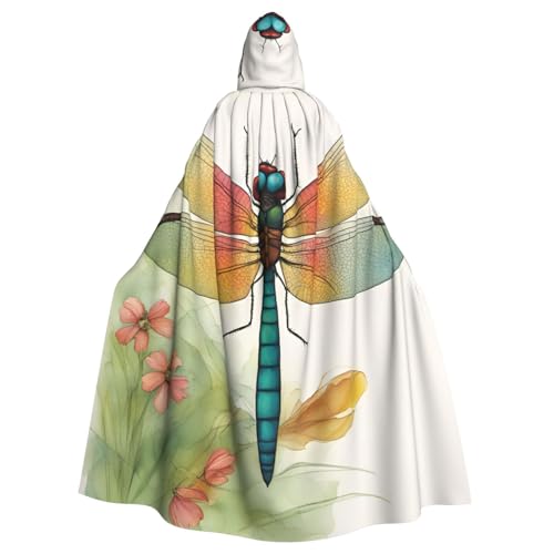 SXOOGE Buntes Libellen-Kostüm, Unisex, Cosplay-Kostüm, Halloween, Kapuzenumhang für Party, Verkleidung, durchgehender Uniform-Bademantel von SXOOGE