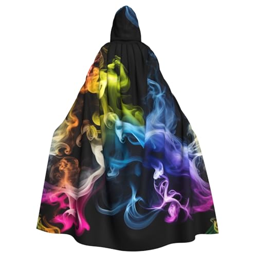 SXOOGE Buntes Rauch-Unisex-Kostüm, Cosplay-Kostüm, Halloween, Kapuzenumhang für Party, Verkleidung, durchgehender Uniform-Bademantel SXOOGE Buntes Rauch-Unisex-Kostüm, Cosplay-Kostüm, Halloween, Kapuzenumhang für Party, Verkleidung, durchgehender Uniform-Bademantel von SXOOGE