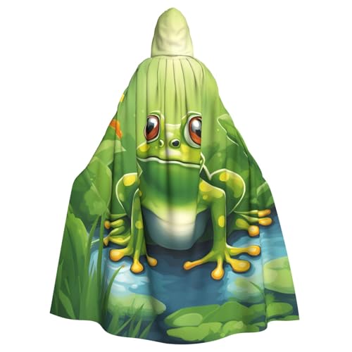 SXOOGE Cartoon-Frosch, 1 Halloween-Umhang, Unisex, Kapuzenumhang, Cosplay-Kostüm, Umhang für Halloween, Kapuzenuniform SXOOGE Cartoon-Frosch, 1 Halloween-Umhang, Unisex, Kapuzenumhang, Cosplay-Kostüm, Umhang für Halloween, Kapuzenuniform von SXOOGE