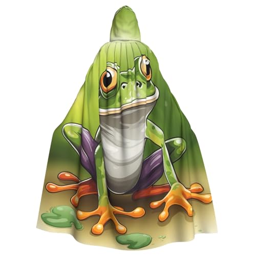 SXOOGE Cartoon-Frosch-Halloween-Umhang, Unisex, Kapuzenumhang, Cosplay-Kostüm, Umhang für Halloween, Kapuzenuniform SXOOGE Cartoon-Frosch-Halloween-Umhang, Unisex, Kapuzenumhang, Cosplay-Kostüm, Umhang für Halloween, Kapuzenuniform von SXOOGE