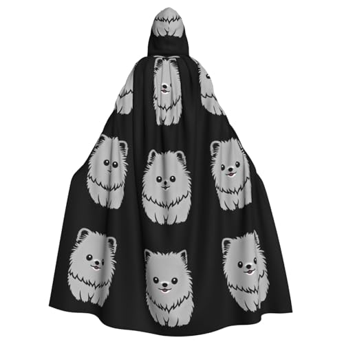 SXOOGE Cartoon-Zwergspitz-Hund, Unisex, Cosplay-Kostüm, Halloween, Kapuzenumhang, Umhang für Party, Verkleidung, volle Länge, Uniform-Bademantel SXOOGE Cartoon-Zwergspitz-Hund, Unisex, Cosplay-Kostüm, Halloween, Kapuzenumhang, Umhang für Party, Verkleidung, volle Länge, Uniform-Bademantel von SXOOGE