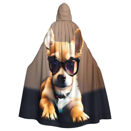 SXOOGE Chihuahua-Hunde-Brille, 1 Halloween-Umhang, Unisex, Kapuzenumhang, Cosplay-Kostüm, Umhang für Halloween, Kapuzenuniform SXOOGE Chihuahua-Hunde-Brille, 1 Halloween-Umhang, Unisex, Kapuzenumhang, Cosplay-Kostüm, Umhang für Halloween, Kapuzenuniform von SXOOGE