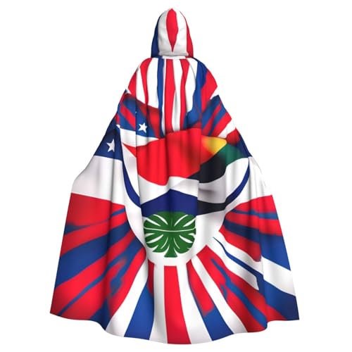 SXOOGE Costa Rica-Flagge, Halloween-Umhang, Unisex, Kapuzenumhang, Cosplay-Kostüm, Umhang für Halloween, Kapuzenuniform SXOOGE Costa Rica-Flagge, Halloween-Umhang, Unisex, Kapuzenumhang, Cosplay-Kostüm, Umhang für Halloween, Kapuzenuniform von SXOOGE