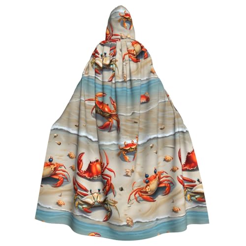 SXOOGE Crab Conch Unisex Cosplay Kostüm Halloween Kapuzenumhang Umhang für Party Verkleiden voller Länge Uniform Robe SXOOGE Crab Conch Unisex Cosplay Kostüm Halloween Kapuzenumhang Umhang für Party Verkleiden voller Länge Uniform Robe von SXOOGE