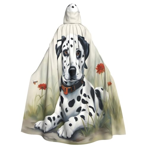 SXOOGE Dalmatiner Unisex Cosplay Kostüm Halloween Kapuzenumhang Umhang für Party Verkleiden voller Länge Uniform Robe SXOOGE Dalmatiner Unisex Cosplay Kostüm Halloween Kapuzenumhang Umhang für Party Verkleiden voller Länge Uniform Robe von SXOOGE