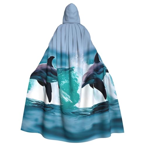SXOOGE Delfine in the sea 1 Unisex Cosplay Kostüm Halloween Kapuzenumhang Umhang für Party Dress Up volle Länge Uniform Robe SXOOGE Delfine in the sea 1 Unisex Cosplay Kostüm Halloween Kapuzenumhang Umhang für Party Dress Up volle Länge Uniform Robe von SXOOGE