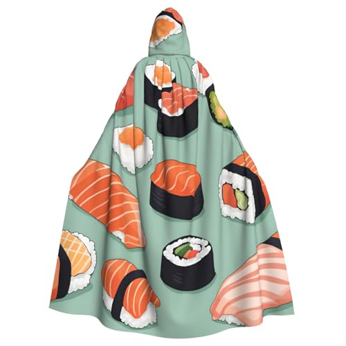 SXOOGE Delicious Sushi 1 Halloween Umhang Unisex Robe Kapuzenumhang Cosplay Kostüm Umhang für Halloween Kapuzenuniform SXOOGE Delicious Sushi 1 Halloween Umhang Unisex Robe Kapuzenumhang Cosplay Kostüm Umhang für Halloween Kapuzenuniform von SXOOGE