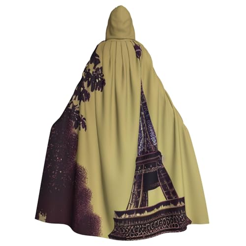 SXOOGE Eiffelturm Paris Halloween Umhang Unisex Robe Kapuzenumhang Cosplay Kostüm Umhang für Halloween Kapuzenuniform SXOOGE Eiffelturm Paris Halloween Umhang Unisex Robe Kapuzenumhang Cosplay Kostüm Umhang für Halloween Kapuzenuniform von SXOOGE