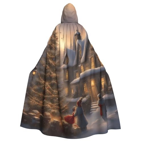 SXOOGE Frohe Weihnachten Unisex Cosplay Kostüm Halloween Kapuzenumhang Umhang für Party Verkleiden voller Länge Uniform Robe von SXOOGE