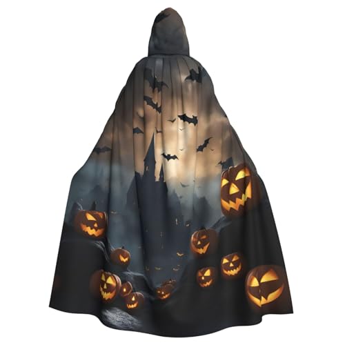 SXOOGE Halloween Fliegende Fledermäuse 3 Unisex Cosplay Kostüm Halloween Kapuzenumhang Umhang für Party Verkleiden voller Länge Uniform Robe von SXOOGE