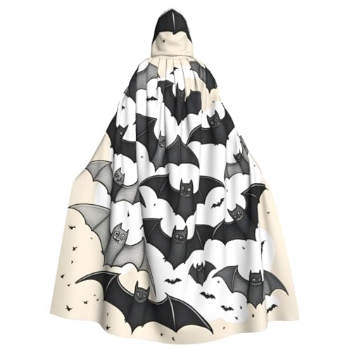 SXOOGE Halloween Fliegende Fledermäuse Unisex Cosplay Kostüm Halloween Kapuzenumhang Umhang für Party Verkleiden voller Länge Uniform Robe von SXOOGE