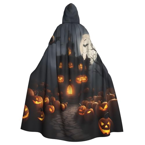SXOOGE Halloween Kürbis Unisex Cosplay Kostüm Halloween Kapuzenumhang Umhang für Party Verkleiden voller Länge Uniform Robe SXOOGE Halloween Kürbis Unisex Cosplay Kostüm Halloween Kapuzenumhang Umhang für Party Verkleiden voller Länge Uniform Robe von SXOOGE