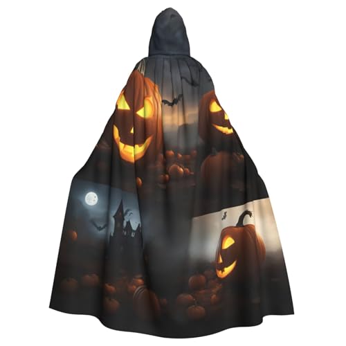 SXOOGE Halloween Kürbis Unisex Cosplay Kostüm Halloween Kapuzenumhang Umhang für Party Verkleiden voller Länge Uniform Robe SXOOGE Halloween Kürbis Unisex Cosplay Kostüm Halloween Kapuzenumhang Umhang für Party Verkleiden voller Länge Uniform Robe von SXOOGE