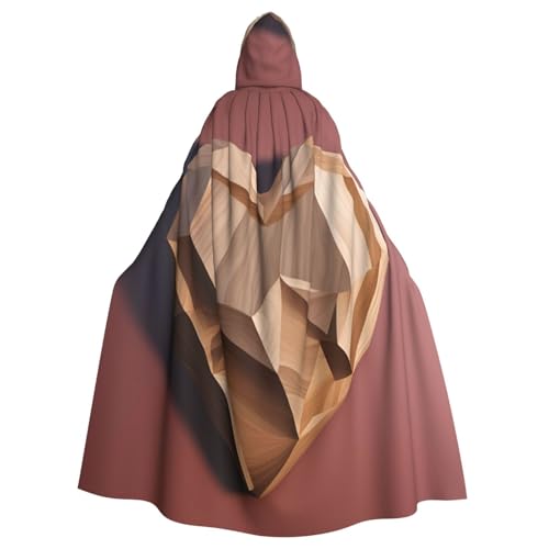 SXOOGE Halloween-Umhang mit Holzherz, Unisex, Kapuzenumhang, Cosplay-Kostüm, Umhang für Halloween, Kapuzenuniform SXOOGE Halloween-Umhang mit Holzherz, Unisex, Kapuzenumhang, Cosplay-Kostüm, Umhang für Halloween, Kapuzenuniform von SXOOGE