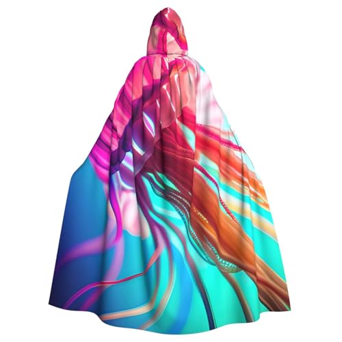 SXOOGE Halloween-Umhang mit farbigen Quallen, Unisex, Kapuzenumhang, Cosplay-Kostüm, Umhang für Halloween, Kapuzenuniform SXOOGE Halloween-Umhang mit farbigen Quallen, Unisex, Kapuzenumhang, Cosplay-Kostüm, Umhang für Halloween, Kapuzenuniform von SXOOGE