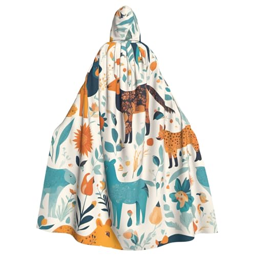 SXOOGE Halloween-Umhang mit süßem Blumenmuster, Unisex, Kapuzenumhang, Cosplay-Kostüm, Umhang für Halloween, Kapuzenuniform SXOOGE Halloween-Umhang mit süßem Blumenmuster, Unisex, Kapuzenumhang, Cosplay-Kostüm, Umhang für Halloween, Kapuzenuniform von SXOOGE
