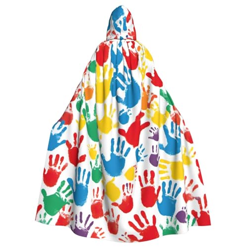 SXOOGE Handabdruck Unisex Cosplay Kostüm Halloween Kapuzenumhang Umhang für Party Verkleiden volle Länge Uniform Robe SXOOGE Handabdruck Unisex Cosplay Kostüm Halloween Kapuzenumhang Umhang für Party Verkleiden volle Länge Uniform Robe von SXOOGE