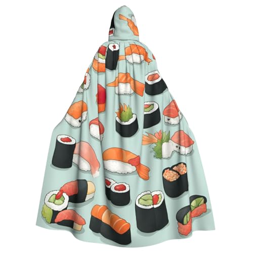 SXOOGE Leckeres Sushi-Kostüm, Unisex, Cosplay-Kostüm, Halloween, Kapuzenumhang für Party, Verkleidung, volle Länge, Uniform-Bademantel SXOOGE Leckeres Sushi-Kostüm, Unisex, Cosplay-Kostüm, Halloween, Kapuzenumhang für Party, Verkleidung, volle Länge, Uniform-Bademantel von SXOOGE