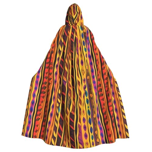 SXOOGE Mexikanische Volkskunst Boho Unisex Cosplay Kostüm Halloween Kapuzenumhang Umhang für Party Verkleiden voller Länge Uniform Robe von SXOOGE