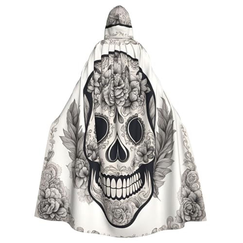 SXOOGE Mexikanischer Totenkopf-Umhang für Cosplay, Halloween, Kapuzenumhang für Party, Verkleidung, volle Länge, Uniform-Bademantel SXOOGE Mexikanischer Totenkopf-Umhang für Cosplay, Halloween, Kapuzenumhang für Party, Verkleidung, volle Länge, Uniform-Bademantel von SXOOGE
