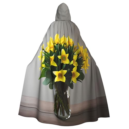 SXOOGE Narzissenstrauß 1 Halloween-Umhang Unisex Robe Kapuzenumhang Cosplay Kostüm Umhang für Halloween Kapuzenuniform SXOOGE Narzissenstrauß 1 Halloween-Umhang Unisex Robe Kapuzenumhang Cosplay Kostüm Umhang für Halloween Kapuzenuniform von SXOOGE