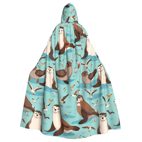 SXOOGE Otters Unisex Cosplay Kostüm Halloween Kapuzenumhang Umhang für Party Verkleiden voller Länge Uniform Robe SXOOGE Otters Unisex Cosplay Kostüm Halloween Kapuzenumhang Umhang für Party Verkleiden voller Länge Uniform Robe von SXOOGE