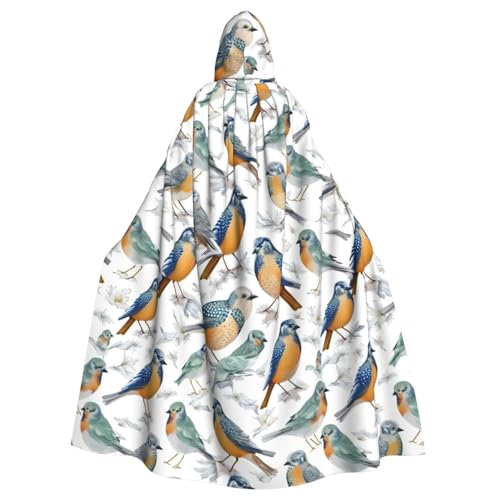 SXOOGE Parrots on Branches Unisex Cosplay Kostüm Halloween Kapuzenumhang Umhang für Party Verkleiden voller Länge Uniform Robe SXOOGE Parrots on Branches Unisex Cosplay Kostüm Halloween Kapuzenumhang Umhang für Party Verkleiden voller Länge Uniform Robe von SXOOGE