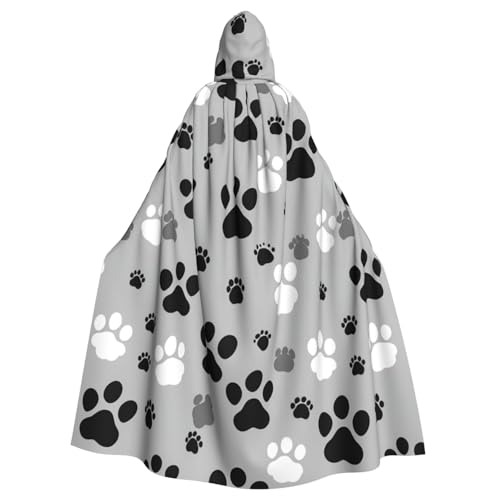 SXOOGE Paw Prints Unisex Cosplay-Kostüm, Halloween, Kapuzenumhang, Umhang für Party, Verkleidung, volle Länge, Uniform-Bademantel SXOOGE Paw Prints Unisex Cosplay-Kostüm, Halloween, Kapuzenumhang, Umhang für Party, Verkleidung, volle Länge, Uniform-Bademantel von SXOOGE
