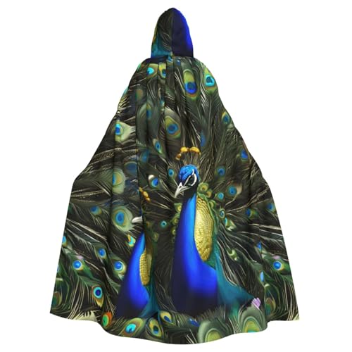 SXOOGE Pfauenvogelfedern, Unisex, Cosplay-Kostüm, Halloween, Kapuzenumhang, Umhang für Party, Verkleidung, durchgehender Uniform-Bademantel SXOOGE Pfauenvogelfedern, Unisex, Cosplay-Kostüm, Halloween, Kapuzenumhang, Umhang für Party, Verkleidung, durchgehender Uniform-Bademantel von SXOOGE