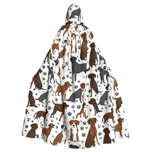 SXOOGE Retrievers Paw Unisex Cosplay Kostüm Halloween Kapuzenumhang Umhang für Party Verkleiden voller Länge Uniform Robe von SXOOGE