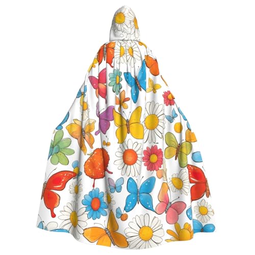 SXOOGE Schmetterlings-Gänseblümchen, Unisex, Cosplay-Kostüm, Halloween, Kapuzenumhang für Party, Verkleidung, volle Länge, Uniform-Bademantel SXOOGE Schmetterlings-Gänseblümchen, Unisex, Cosplay-Kostüm, Halloween, Kapuzenumhang für Party, Verkleidung, volle Länge, Uniform-Bademantel von SXOOGE