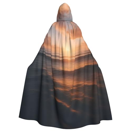SXOOGE Schöner Sonnenaufgang Ozean 1 Halloween-Umhang, Unisex, Kapuzenumhang, Cosplay-Kostüm, Umhang für Halloween, Kapuzenuniform SXOOGE Schöner Sonnenaufgang Ozean 1 Halloween-Umhang, Unisex, Kapuzenumhang, Cosplay-Kostüm, Umhang für Halloween, Kapuzenuniform von SXOOGE