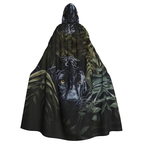 SXOOGE Schwarzer Leopardenmuster, Unisex, Cosplay-Kostüm, Halloween, Kapuzenumhang für Party, Verkleidung, volle Länge, Uniform-Bademantel SXOOGE Schwarzer Leopardenmuster, Unisex, Cosplay-Kostüm, Halloween, Kapuzenumhang für Party, Verkleidung, volle Länge, Uniform-Bademantel von SXOOGE