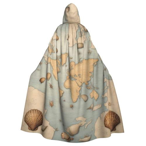 SXOOGE Sea Shell Unisex Cosplay Kostüm Halloween Kapuzenumhang Umhang für Party Verkleiden voller Länge Uniform Robe von SXOOGE