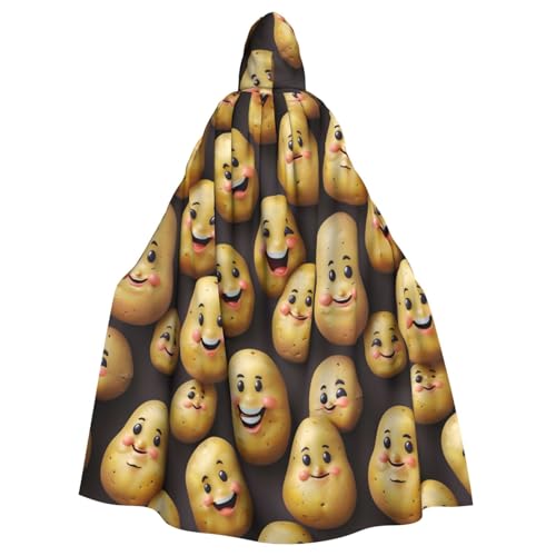 SXOOGE Smiling Potatoes Unisex Cosplay Kostüm Halloween Kapuzenumhang Umhang für Party Verkleiden voller Länge Uniform Robe von SXOOGE