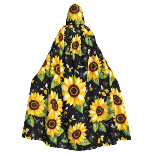 SXOOGE Sonnenblumen-Bienen-Cosplay-Kostüm, Halloween, Kapuzenumhang für Party, Verkleidung, volle Länge, Uniform-Bademantel SXOOGE Sonnenblumen-Bienen-Cosplay-Kostüm, Halloween, Kapuzenumhang für Party, Verkleidung, volle Länge, Uniform-Bademantel von SXOOGE
