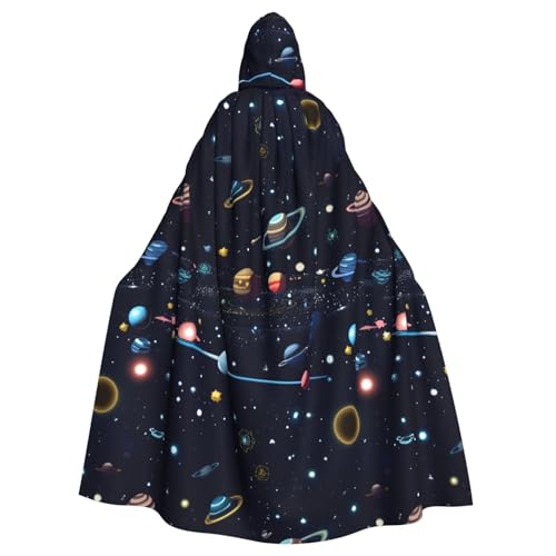 SXOOGE Sternbild Karte Unisex Cosplay Kostüm Halloween Kapuzenumhang Umhang für Party Verkleiden voller Länge Uniform Robe von SXOOGE