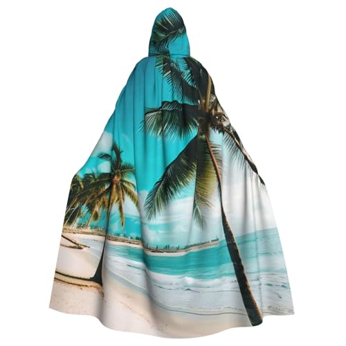 SXOOGE Strandpalmen Unisex Cosplay Kostüm Halloween Kapuzenumhang Umhang für Party Verkleiden voller Länge Uniform Robe von SXOOGE