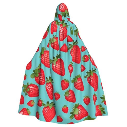 SXOOGE Süßer Erdbeer-Halloween-Umhang, Unisex, Kapuzenumhang, Cosplay-Kostüm, Umhang für Halloween, Kapuzenuniform SXOOGE Süßer Erdbeer-Halloween-Umhang, Unisex, Kapuzenumhang, Cosplay-Kostüm, Umhang für Halloween, Kapuzenuniform von SXOOGE
