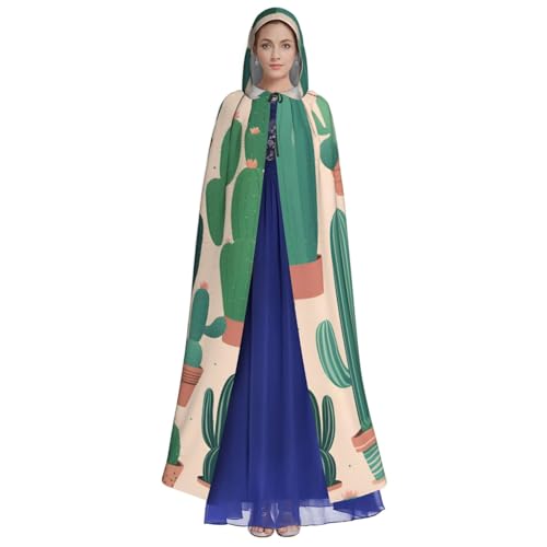SXOOGE Süßer Kaktus-Halloween-Umhang, Unisex, Kapuzenumhang, Cosplay-Kostüm, Umhang für Halloween, Kapuzenuniform SXOOGE Süßer Kaktus-Halloween-Umhang, Unisex, Kapuzenumhang, Cosplay-Kostüm, Umhang für Halloween, Kapuzenuniform von SXOOGE