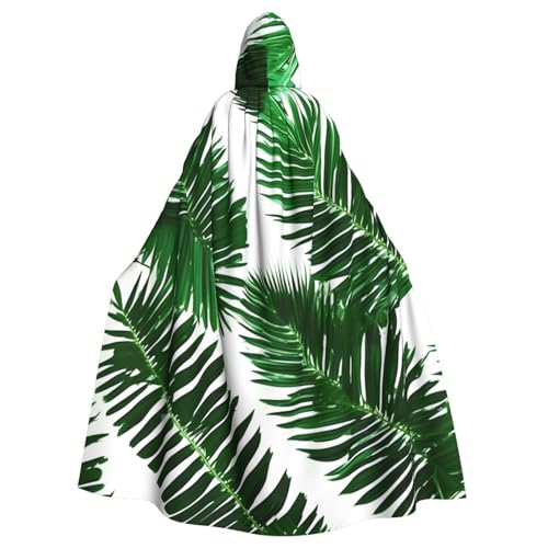 SXOOGE Süßer grüner Palmblätter, 1 Halloween-Umhang, Unisex, Kapuzenumhang, Cosplay-Kostüm, Umhang für Halloween, Kapuzenuniform SXOOGE Süßer grüner Palmblätter, 1 Halloween-Umhang, Unisex, Kapuzenumhang, Cosplay-Kostüm, Umhang für Halloween, Kapuzenuniform von SXOOGE