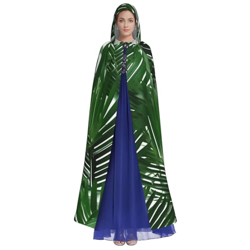 SXOOGE Süßer grüner Palmblätter, Halloween-Umhang, Unisex, Kapuzenumhang, Cosplay-Kostüm, Umhang für Halloween, Kapuzenuniform SXOOGE Süßer grüner Palmblätter, Halloween-Umhang, Unisex, Kapuzenumhang, Cosplay-Kostüm, Umhang für Halloween, Kapuzenuniform von SXOOGE