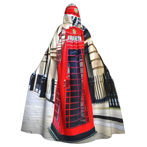 SXOOGE Telefonzelle Unisex Cosplay Kostüm Halloween Kapuzenumhang Umhang für Party Verkleiden voller Länge Uniform Robe von SXOOGE