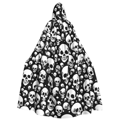 SXOOGE Totenköpfe Unisex Cosplay Kostüm Halloween Kapuzenumhang Umhang für Party Verkleiden voller Länge Uniform Robe von SXOOGE