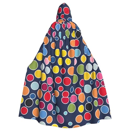 SXOOGE Twister Polka Dots Unisex Cosplay Kostüm Halloween Kapuzenumhang Umhang für Party Verkleiden voller Länge Uniform Robe SXOOGE Twister Polka Dots Unisex Cosplay Kostüm Halloween Kapuzenumhang Umhang für Party Verkleiden voller Länge Uniform Robe von SXOOGE